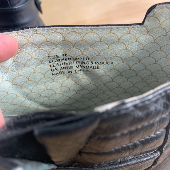 Black leather ankle boots, high heel, size 10 - Picture 7 of 11